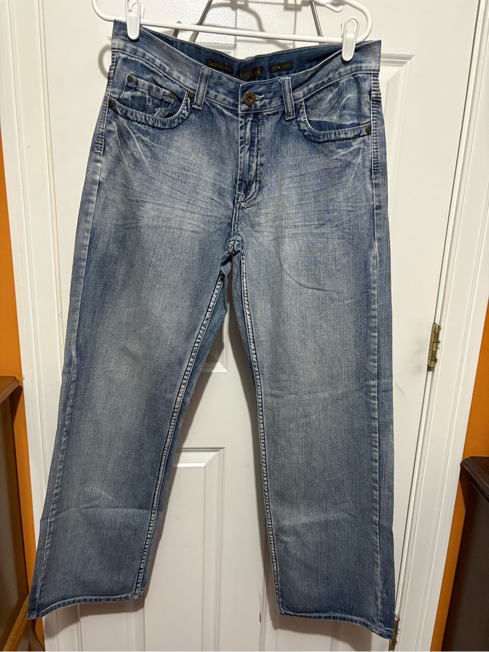 Helix Men's Light Wash Straight Jeans